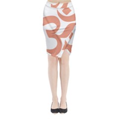 Hindu Om Symbol (salmon) Midi Wrap Pencil Skirt by abbeyz71