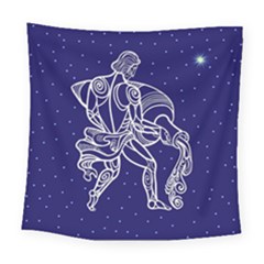 Aquarius Zodiac Star Square Tapestry (large)
