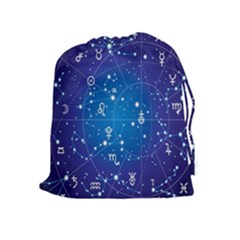 Astrology Illness Prediction Zodiac Star Drawstring Pouches (extra Large) by Mariart