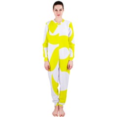 Hindu Om Symbol (maze Yellow) Onepiece Jumpsuit (ladies)  by abbeyz71