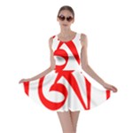 Tibetan Om Symbol (Red) Skater Dress