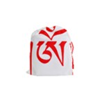 Tibetan Om Symbol (Red) Drawstring Pouches (Small) 