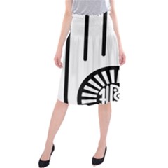 Janism Ahimsa Symbol  Midi Beach Skirt by abbeyz71