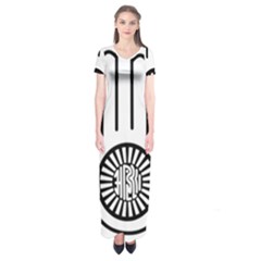 Janism Ahimsa Symbol  Short Sleeve Maxi Dress by abbeyz71