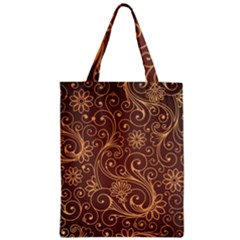 Gold And Brown Background Patterns Zipper Classic Tote Bag by Nexatart