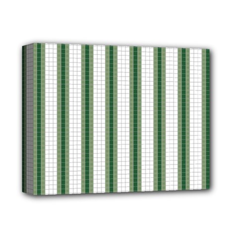 Plaid Line Green Line Vertical Deluxe Canvas 14  X 11  by Mariart