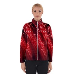 Red Space Line Light Black Polka Winterwear by Mariart