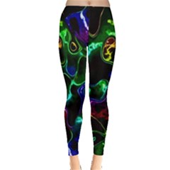 Saga Colors Rainbow Stone Blue Green Red Purple Space Leggings  by Mariart