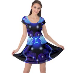 Sign Gemini Zodiac Cap Sleeve Dresses by Mariart