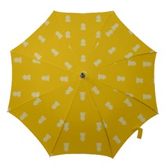Waveform Disco Wahlin Retina White Yellow Vertical Hook Handle Umbrellas (small)