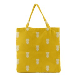 Waveform Disco Wahlin Retina White Yellow Vertical Grocery Tote Bag by Mariart