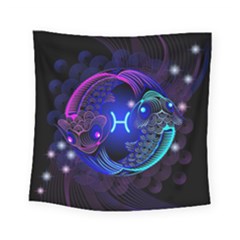 Sign Pisces Zodiac Square Tapestry (small)