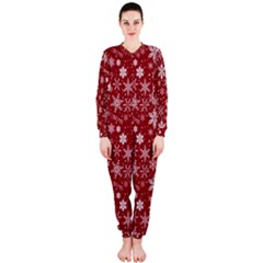 Merry Christmas Pattern Onepiece Jumpsuit (ladies)  by Nexatart