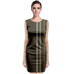 Lines Classic Sleeveless Midi Dress by ValentinaDesign