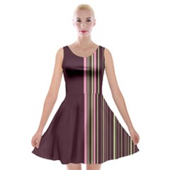 Lines Velvet Skater Dress by ValentinaDesign