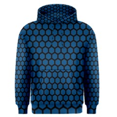 Blue Dark Navy Cobalt Royal Tardis Honeycomb Hexagon Men s Pullover Hoodie by Mariart