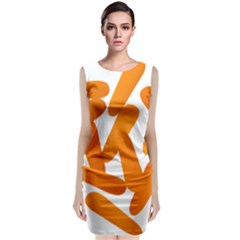Carrot Vegetables Orange Classic Sleeveless Midi Dress by Mariart