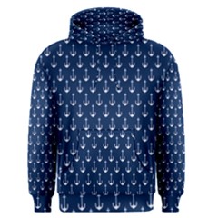 Blue White Anchor Men s Pullover Hoodie