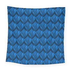 Blue Dragon Snakeskin Skin Snake Wave Chefron Square Tapestry (large) by Mariart