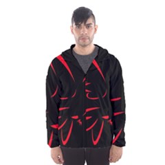 Dove Red Black Fly Animals Bird Hooded Wind Breaker (men) by Mariart