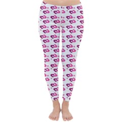 Heart Love Pink Purple Classic Winter Leggings by Mariart