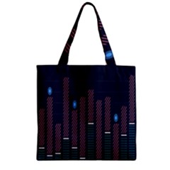 Plaid Line Circle Polka Green Red Blue Zipper Grocery Tote Bag by Mariart