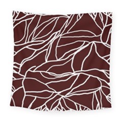 River System Line Brown White Wave Chevron Square Tapestry (large)