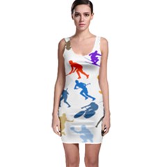 Sport Player Playing Sleeveless Bodycon Dress by Mariart