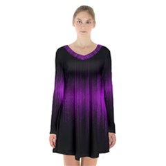 Light Long Sleeve Velvet V-neck Dress by ValentinaDesign