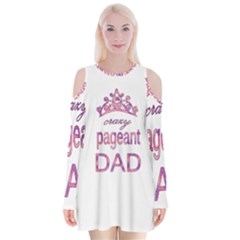 Crazy Pageant Dad Velvet Long Sleeve Shoulder Cutout Dress by Valentinaart