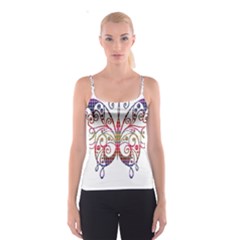 Butterfly Nature Abstract Beautiful Spaghetti Strap Top by Nexatart