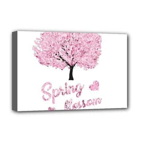 Spring Blossom  Deluxe Canvas 18  X 12   by Valentinaart