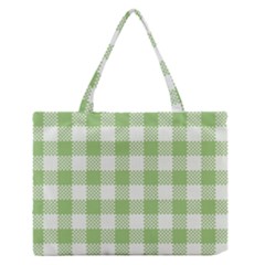 Plaid Pattern Medium Zipper Tote Bag by ValentinaDesign