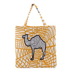 Animals Camel Animals Deserts Yellow Grocery Tote Bag