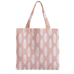 Donut Rainbows Beans White Pink Food Zipper Grocery Tote Bag