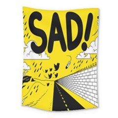Have Meant  Tech Science Future Sad Yellow Street Medium Tapestry by Mariart