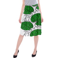 Leaf Green Midi Beach Skirt by Mariart