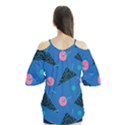 Seamless Triangle Circle Blue Waves Pink Flutter Tees View2
