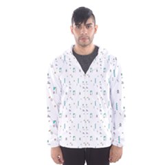 White Triangle Wave Waves Chevron Polka Circle Hooded Wind Breaker (men) by Mariart