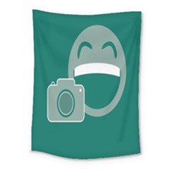 Laughs Funny Photo Contest Smile Face Mask Medium Tapestry by Mariart