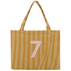 Number 7 Line Vertical Yellow Pink Orange Wave Chevron Mini Tote Bag by Mariart