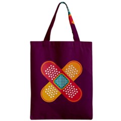 Plaster Scratch Sore Polka Line Purple Yellow Zipper Classic Tote Bag by Mariart