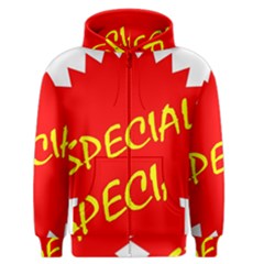 Special Sale Spot Red Yellow Polka Men s Zipper Hoodie by Mariart