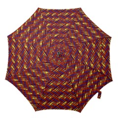 Linje Chevron Blue Yellow Brown Hook Handle Umbrellas (large) by Mariart