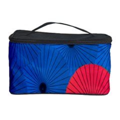 Pink Umbrella Red Blue Cosmetic Storage Case by Mariart