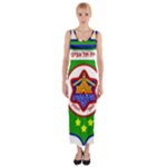 Tel Aviv Coat of Arms  Fitted Maxi Dress
