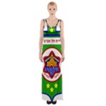 Tel Aviv Coat of Arms  Maxi Thigh Split Dress