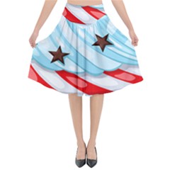 Sweet Stars N Stripes Midi Skirt by tonitails
