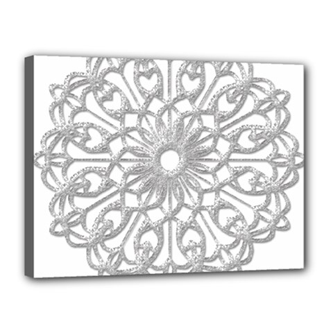 Scrapbook Side Lace Tag Element Canvas 16  X 12  by Nexatart