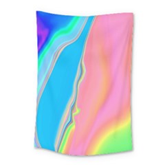 Aurora Color Rainbow Space Blue Sky Purple Yellow Green Pink Small Tapestry